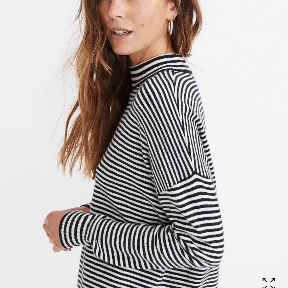 Madewell Striped Mockneck Sweater